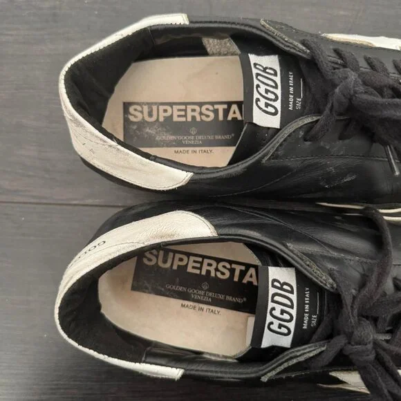 Golden Goose Black and White Athletic Shoes